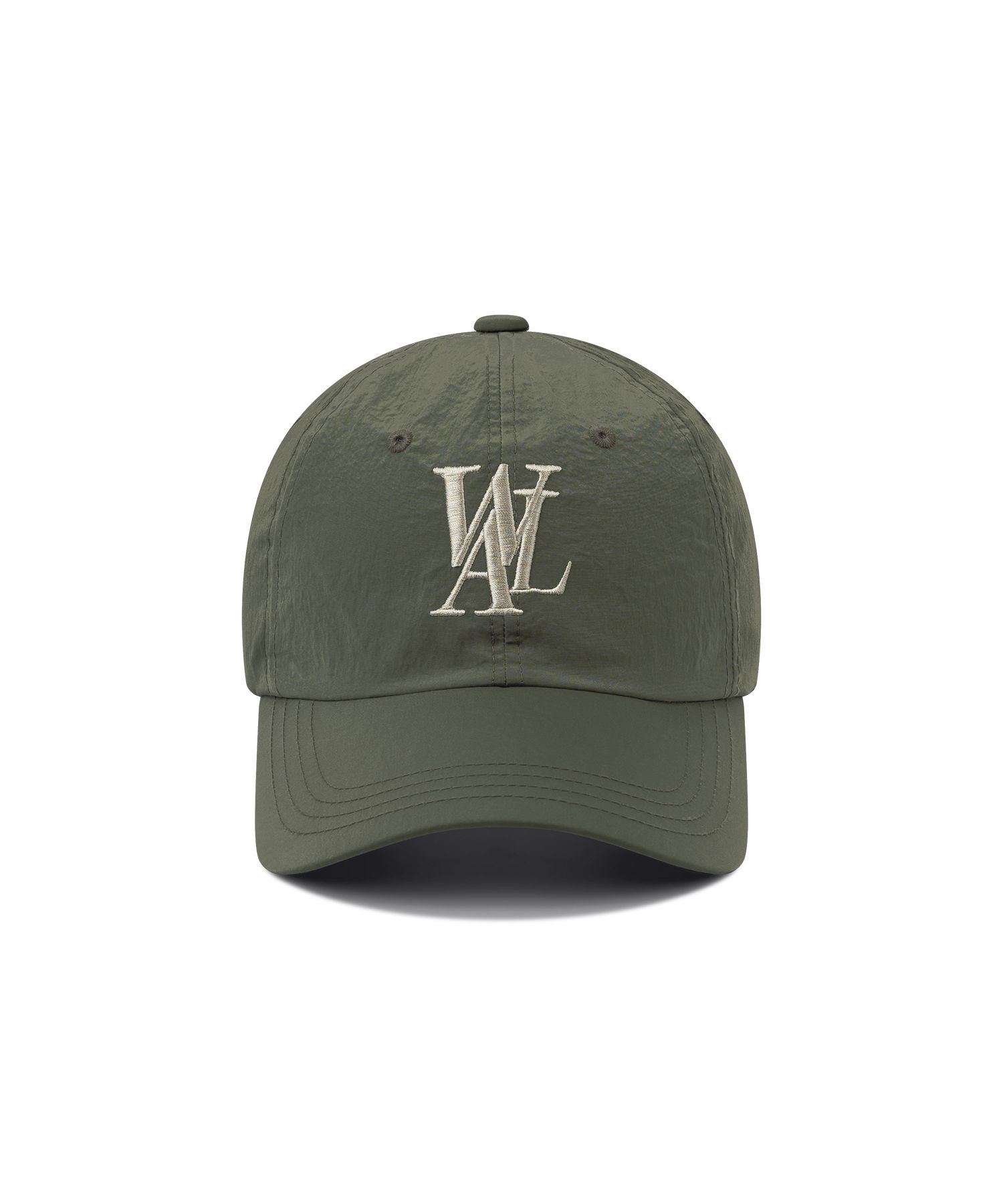 キャップ WOOALONG Signature Nylon Ball Cap KHAKI WL232WCA02UKAK WOOALONG.ウアロン-Signature Logo ball cap（キャップ