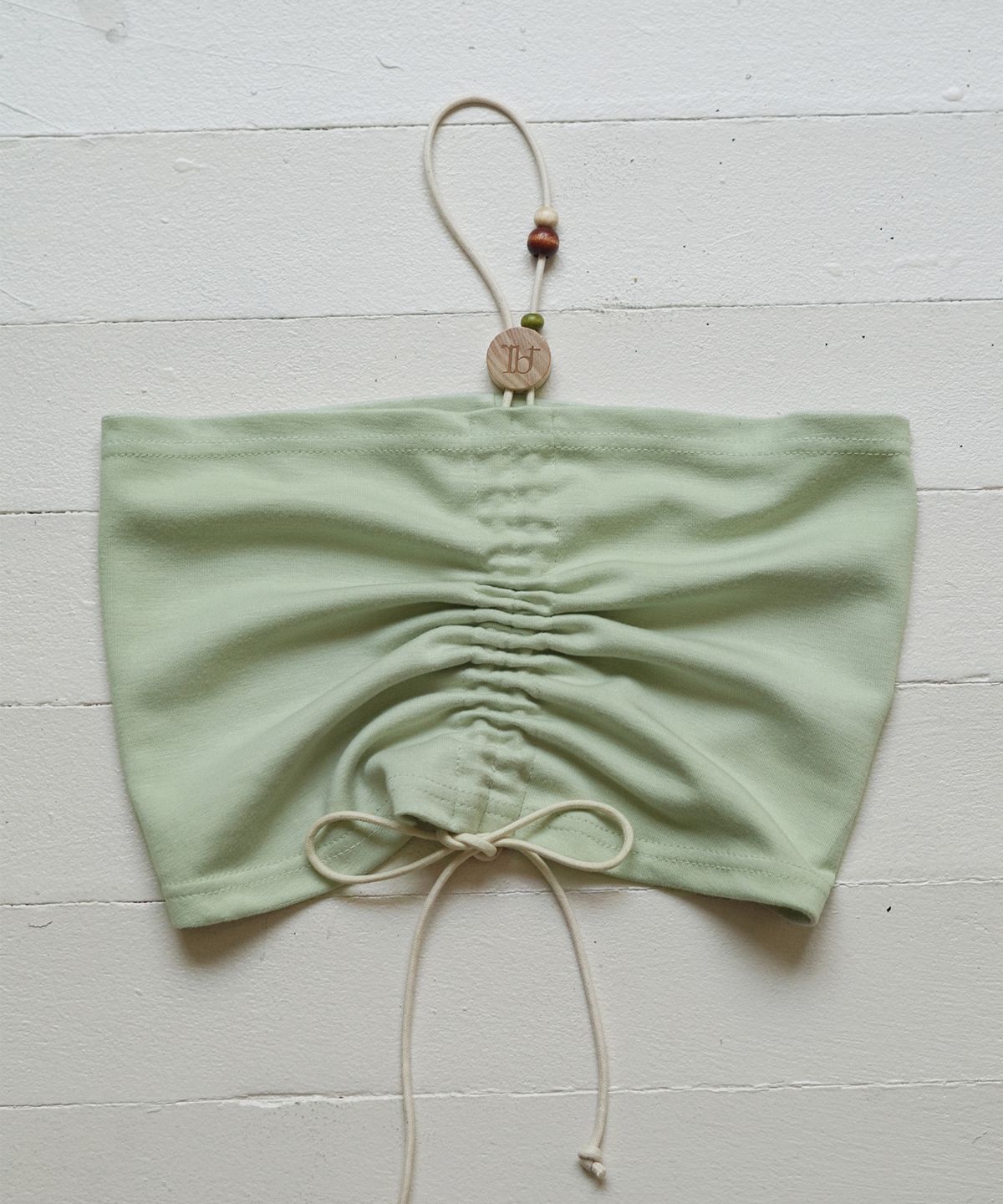 루바티(RUBATI) Wooden Beads Tube Top (MINT)