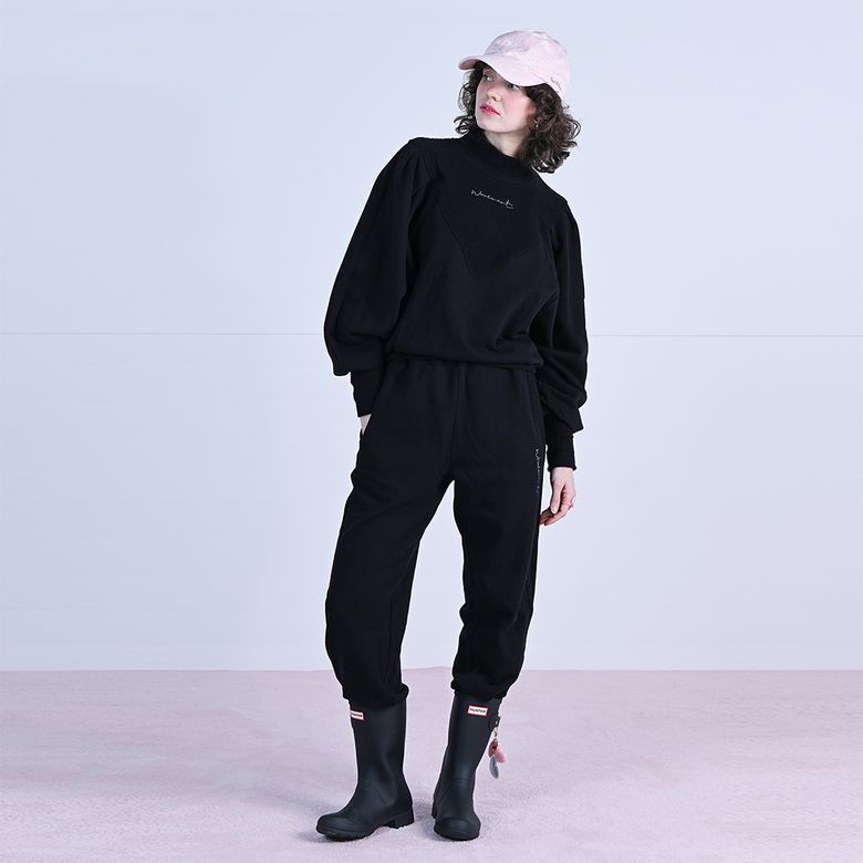퍼프 스웻셔츠 셋업 블랙 WBCSST001BK
