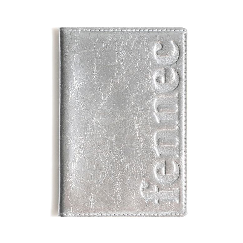 CRINKLE PASSPORT CASE - SILVER