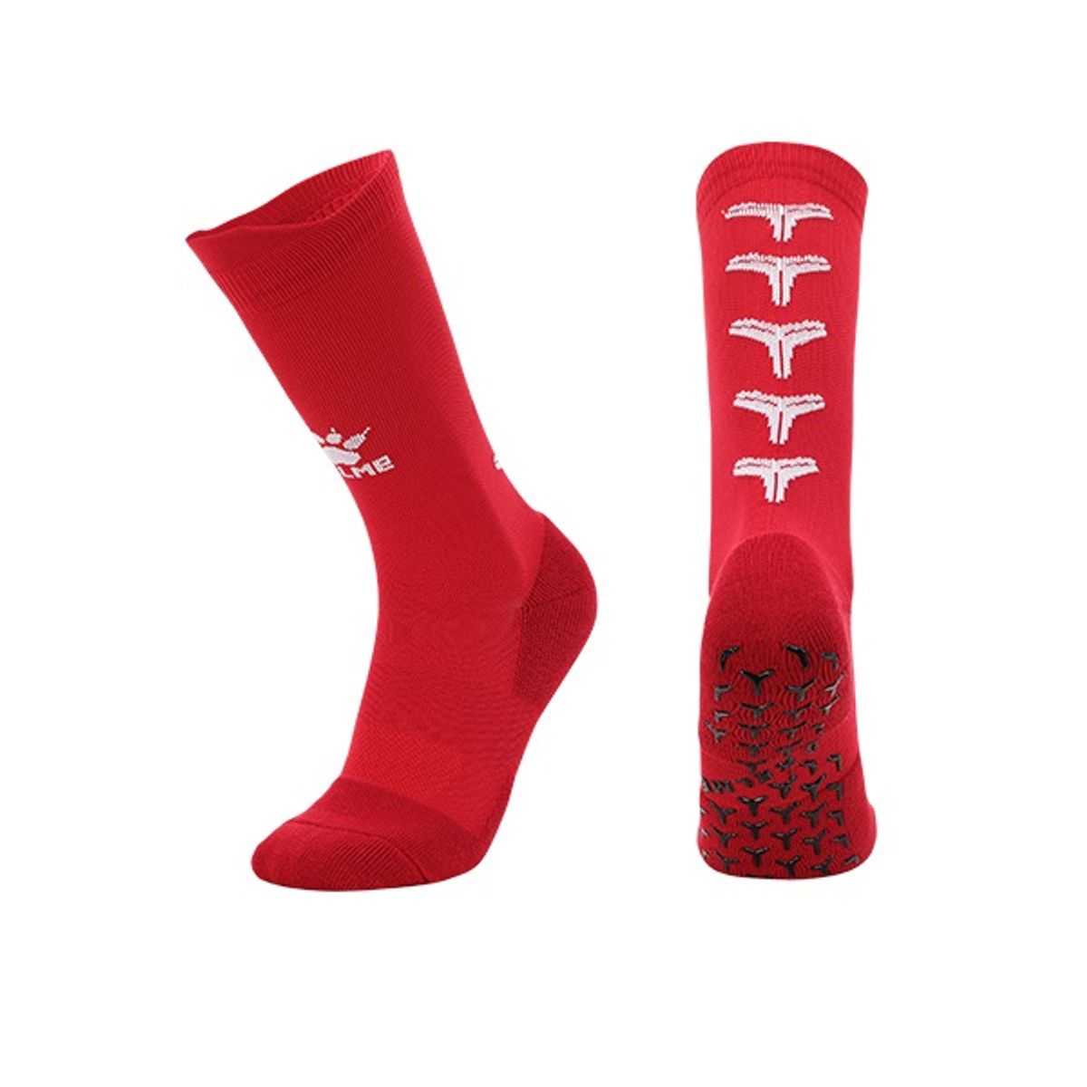 켈미(KELME) 8101WZ5002 논슬립 양말(실리콘) 레드/화이트