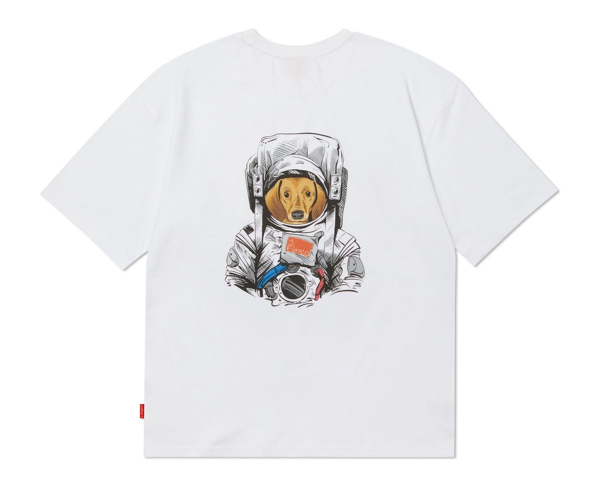 제이피아스코(J FIASCO) 우주강아지 헨리 그래픽 티셔츠 [화이트]