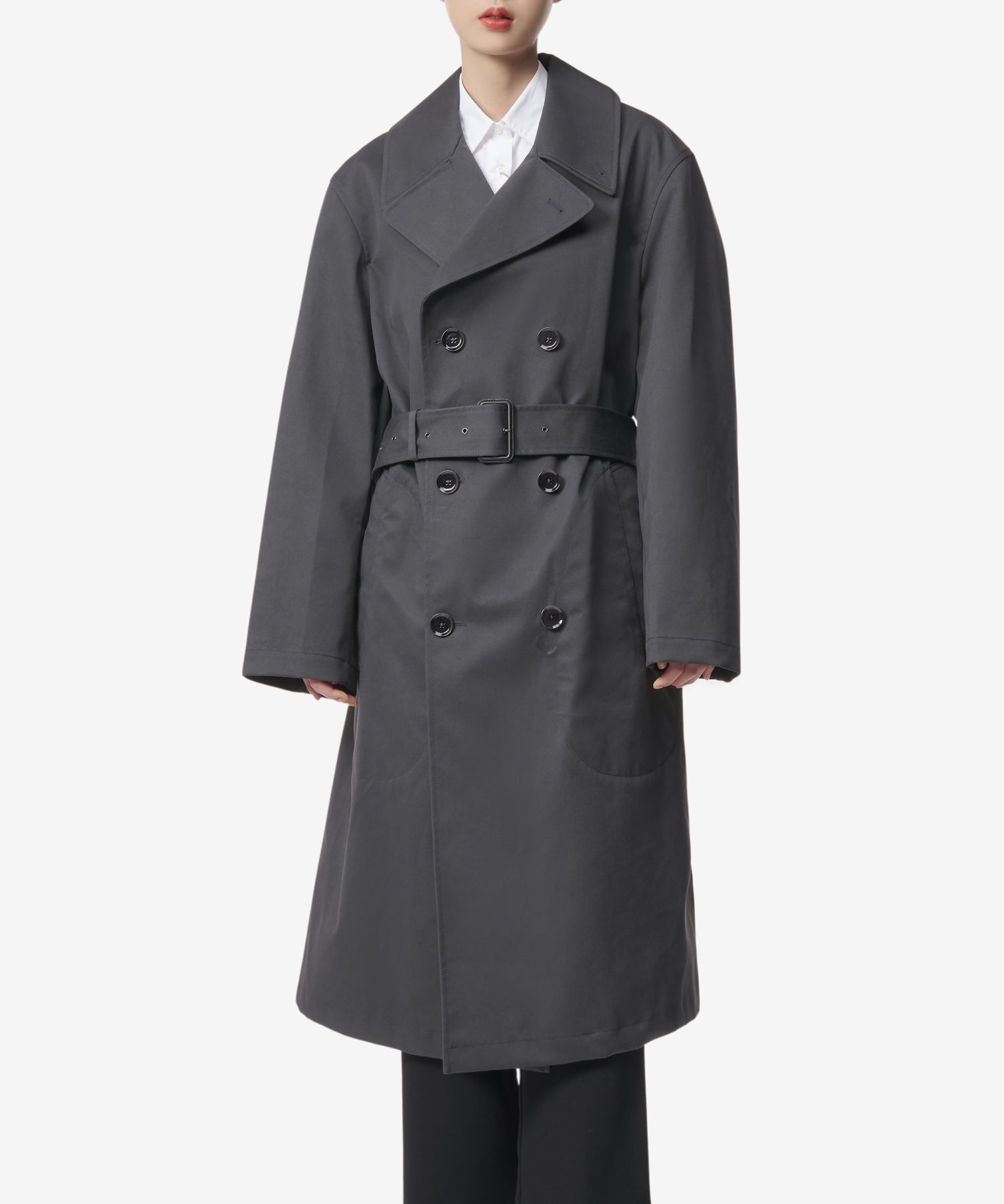 Lemaire Brown Wool Military Trench Coat Lemaire