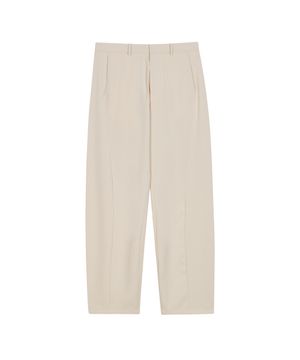 86-IRO268 베이직 커브드 와이드 팬츠 아이보리
