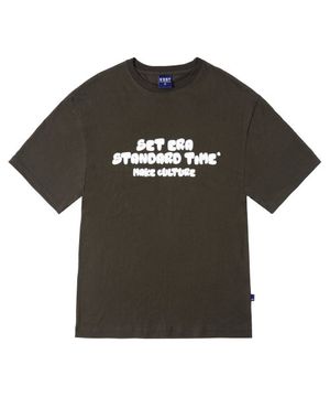 CARTOON 반팔 티셔츠 - DARK BROWN