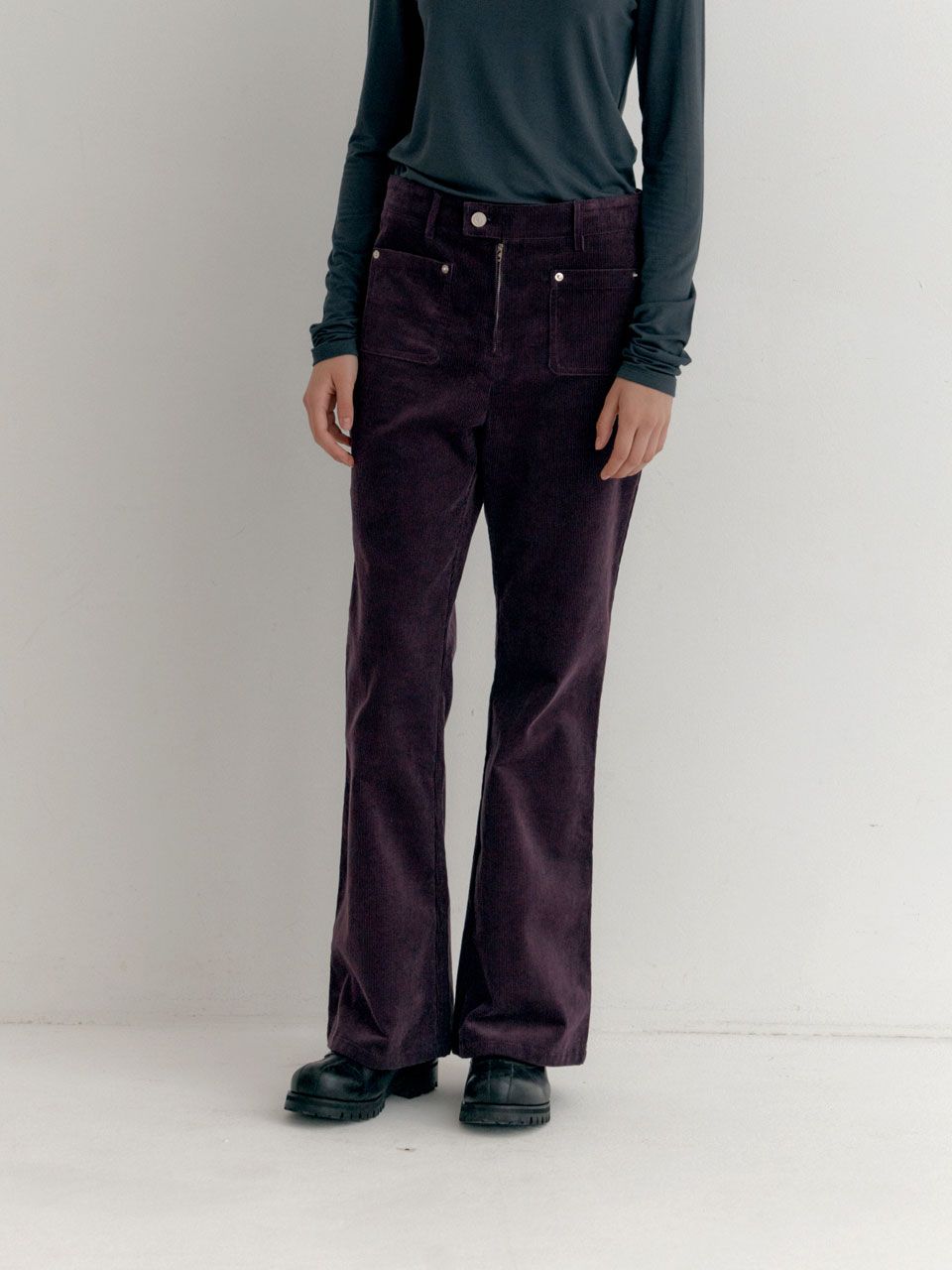 ◇ENZO BLUES◇ Corduroy Bootcut Pants Purple MUSINSA | ENZO BLUES Corduroy bootcut pants (Purple)