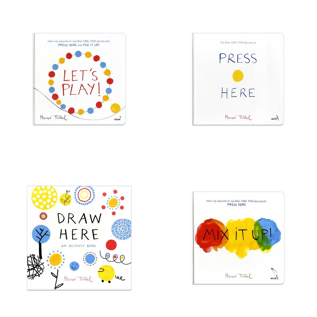 언어세상(LANGUAGE WORLD) 에르베 튈레 작가전: Lets Play, Pres Here, Mix It Up, Draw Here 4종 세트