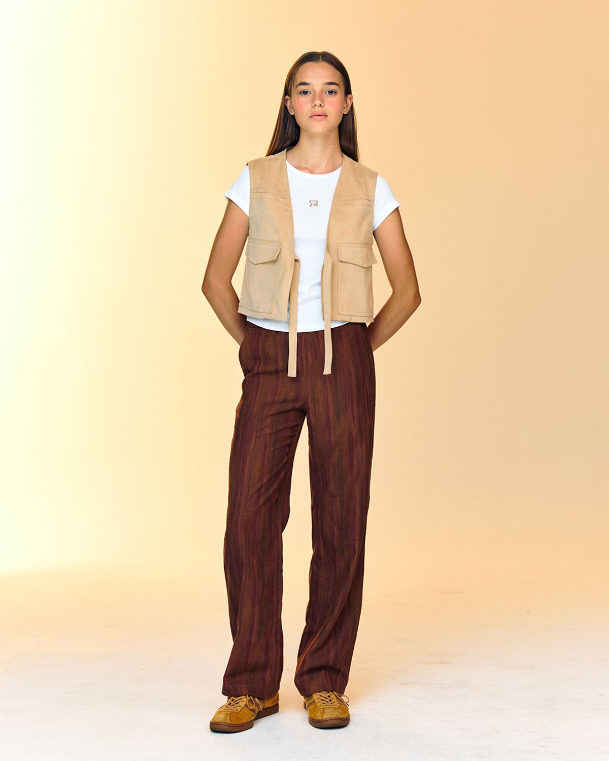 콘스트(CONST) AC HC Suede Vest. Camel