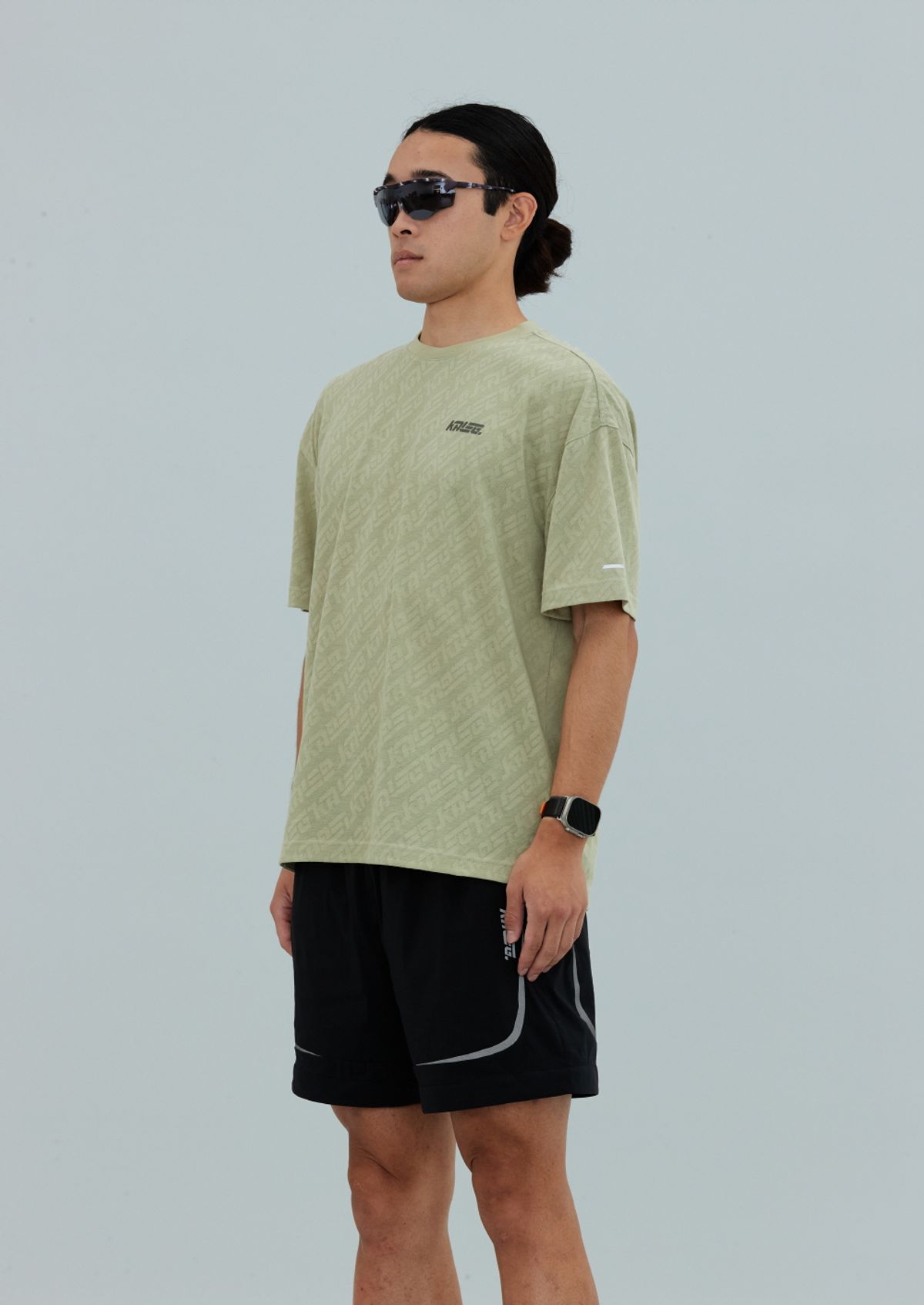 칼렉(KALEG) MENS WARM UP T SHIRTS/LIGHT KHAKI