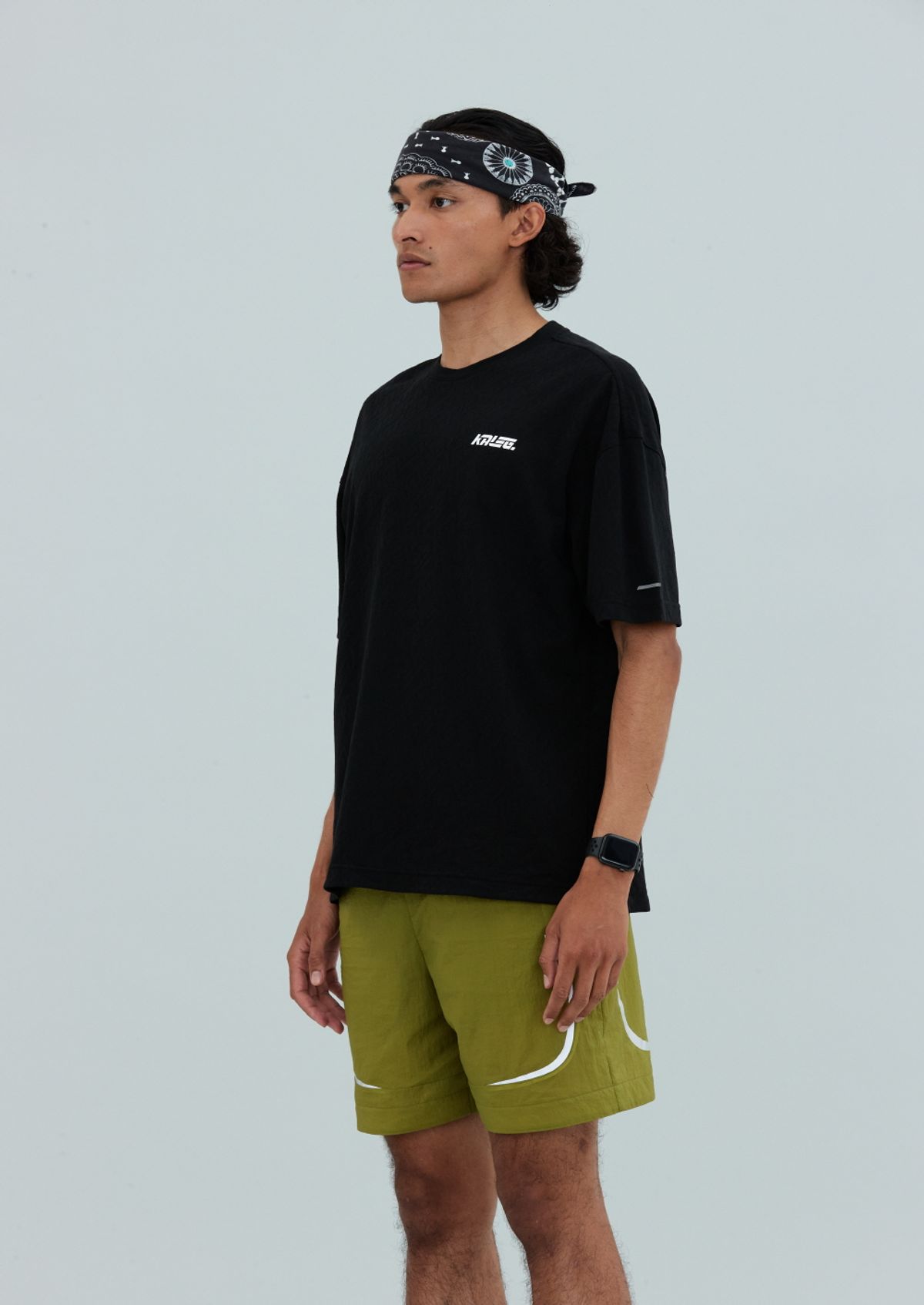 칼렉(KALEG) MENS WARM UP T SHIRTS/BLACK