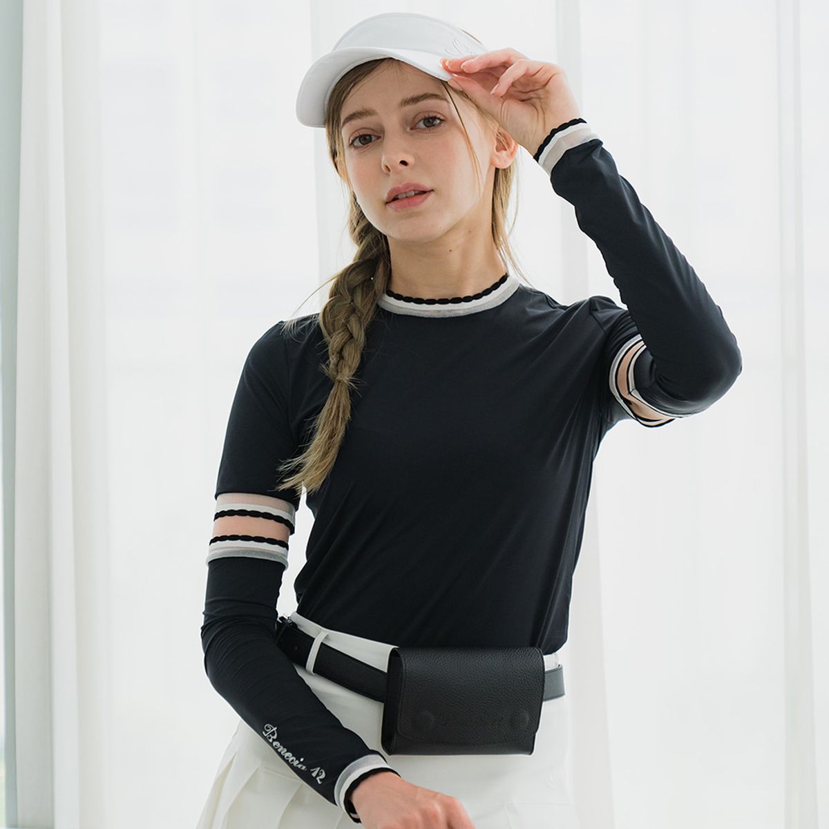 베네시아12(BENECIA12) 마일드 워머세트 냉감티셔츠 블랙