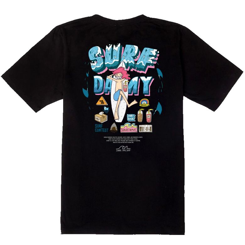 SHARK DOG-tshirts-219  샤크독 데니샤크 서핑 하와이 캐릭터 그래픽 티셔츠 반팔티
