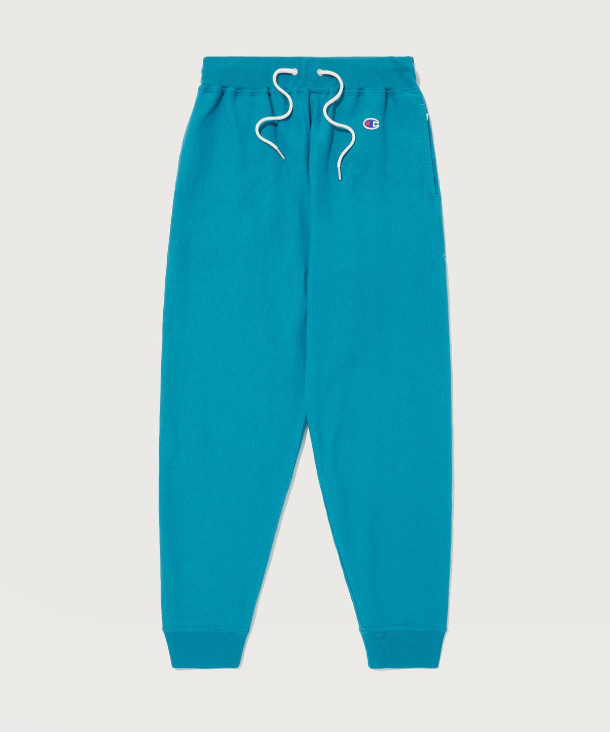 챔피온(CHAMPION) 여성 리버스위브 저지 스트링 조거 팬츠 Turquoise Blue
