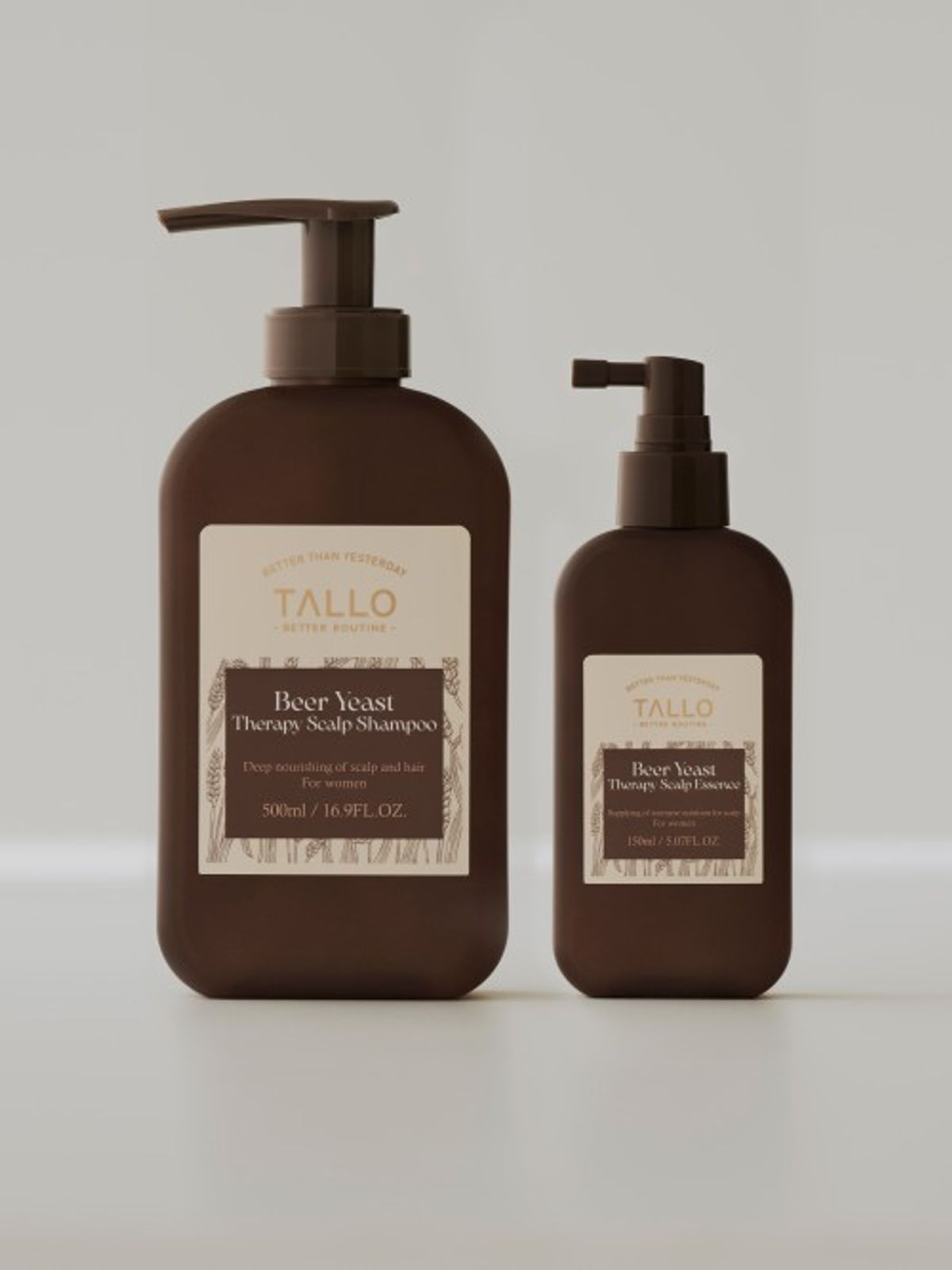 딸로(TALLO) 맥주효모 탈모케어 샴푸 에센스 스타터 세트