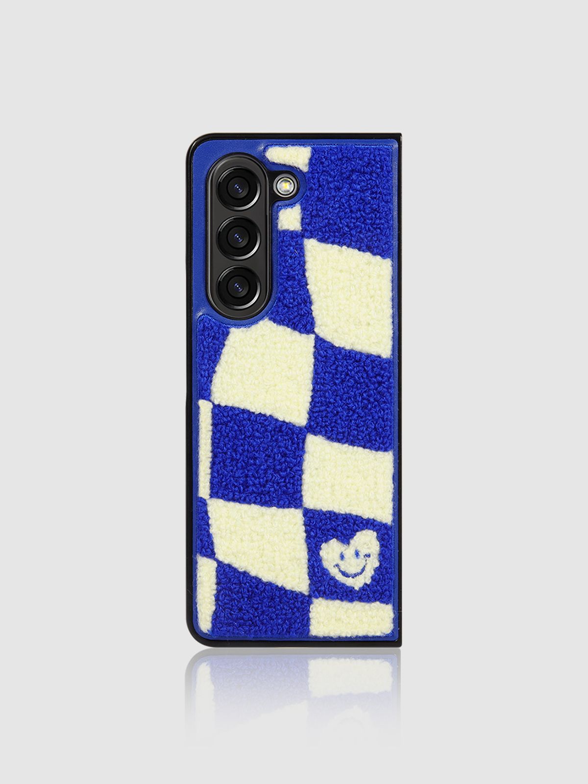 디자인스킨(DESIGNSKIN) 갤럭시Z폴드5 부클 패턴 케이스 ver.2-블루