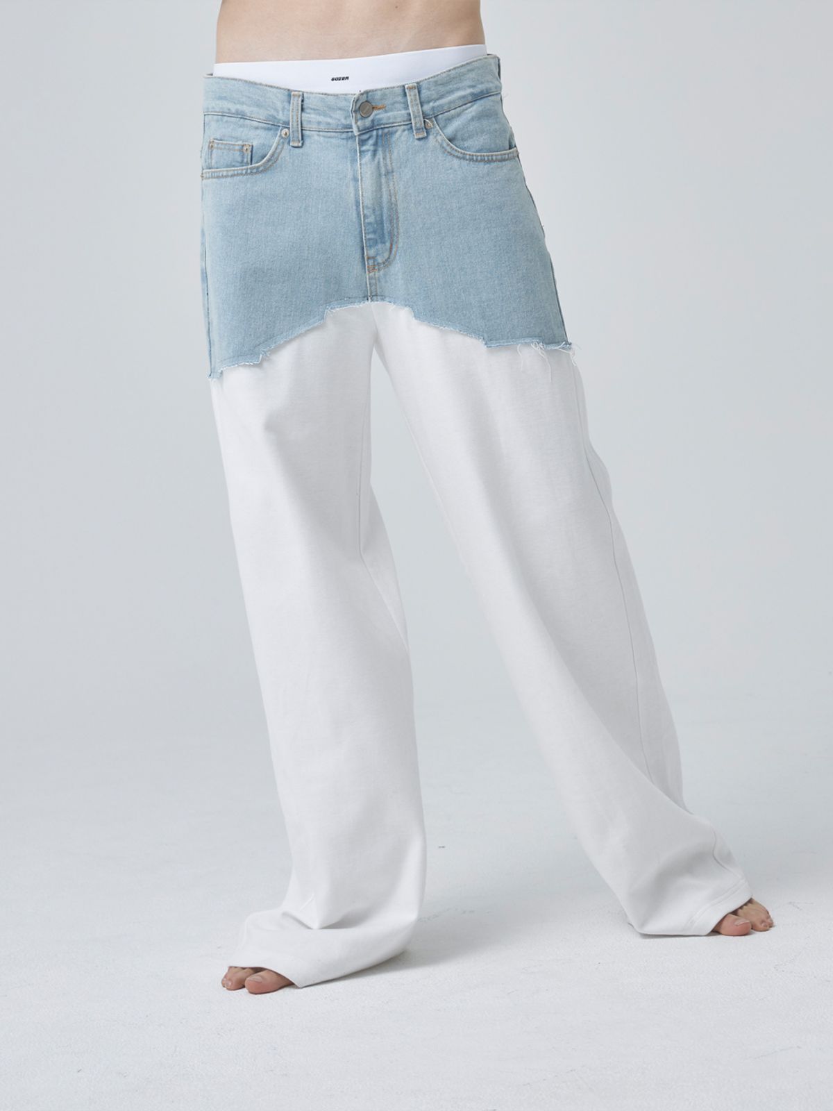 고저(GOZER) DENIM +_WHITE&LIGHT BLUE