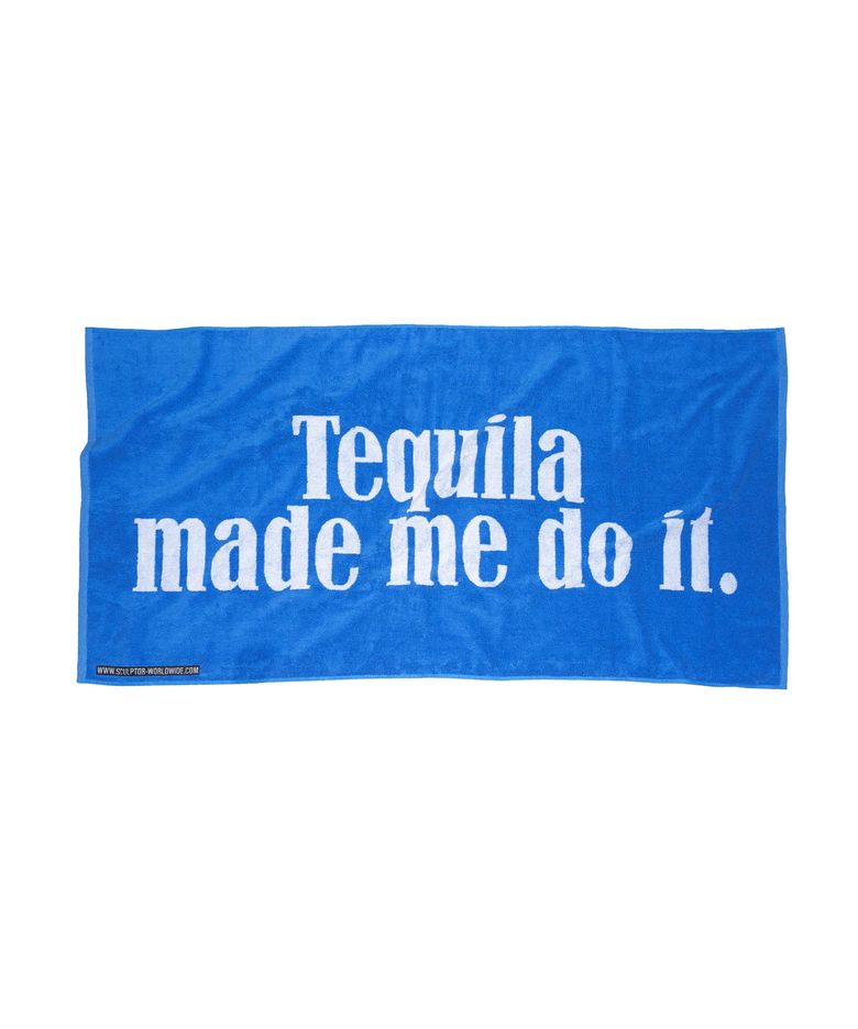 Excuse Beach Towel Blue / White