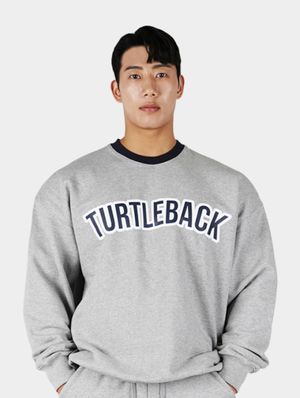 투톤 오버핏 맨투맨 [그레이]