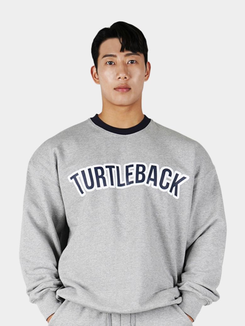 투톤 오버핏 맨투맨 [그레이]