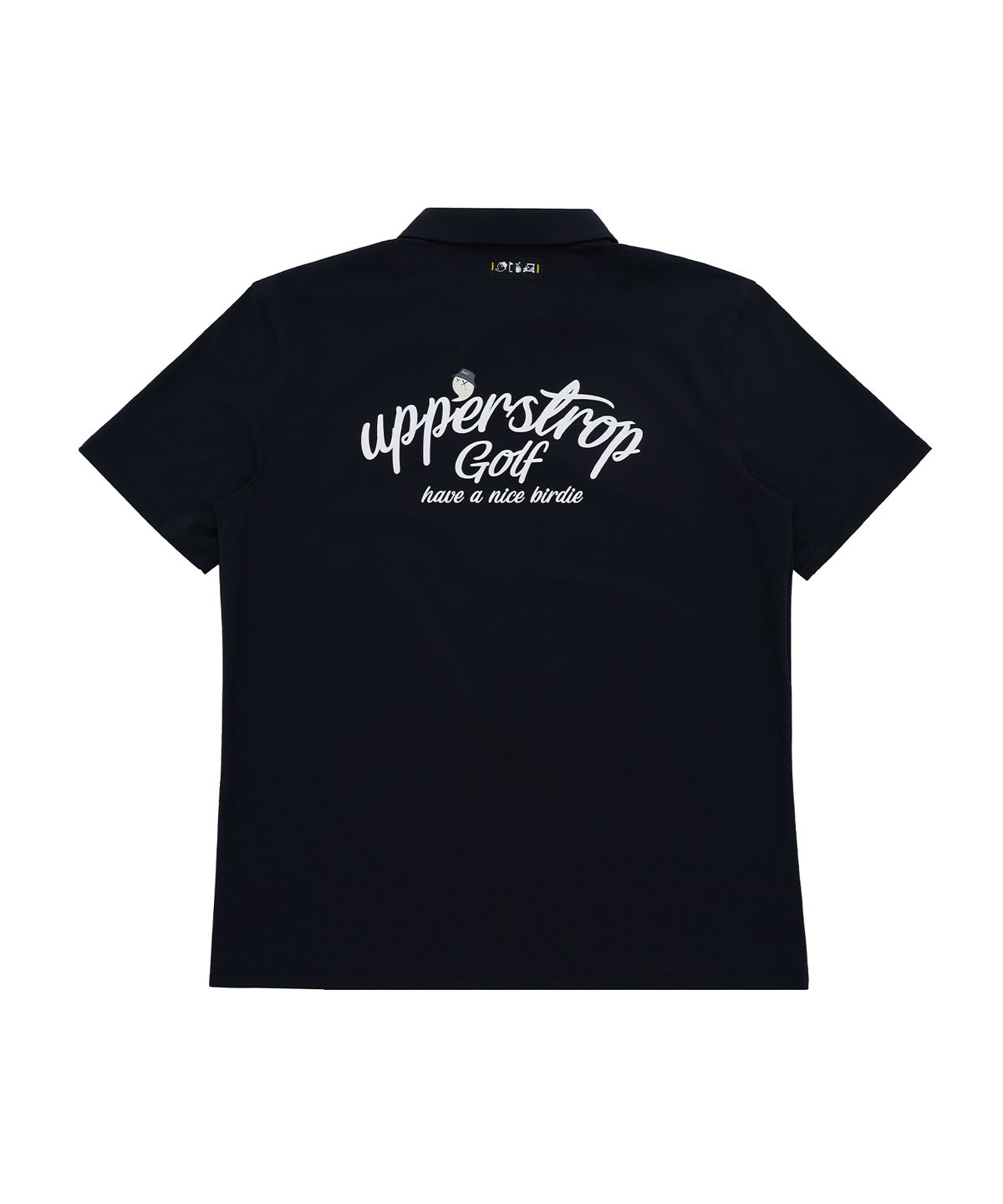 어퍼스트롭 골프(UPPERSTROP GOLF) [UP3074] UPST GOLF 아치 레터링 로고 반팔 폴로 티셔츠 블랙