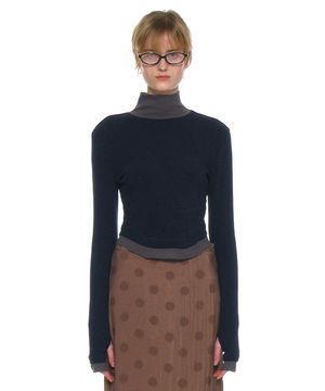 더블 레이어드 하이넥 티_10컬러