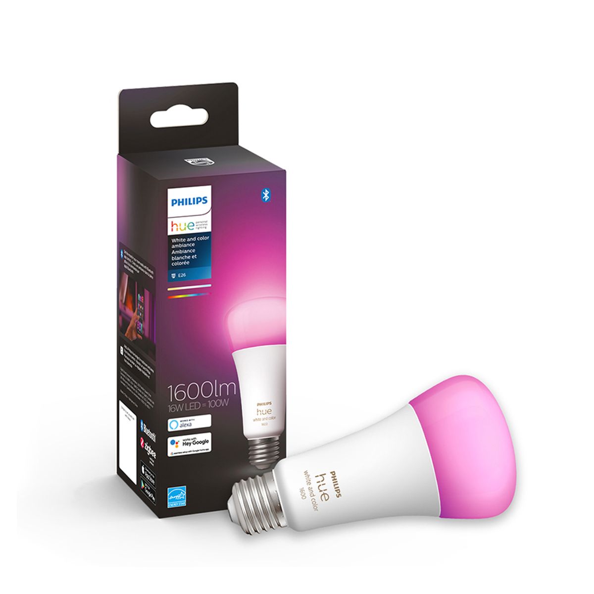 필립스 휴(PHILIPS HUE) 휴 화이트&컬러 앰비언스 1600 루멘 13W 스마트 전구