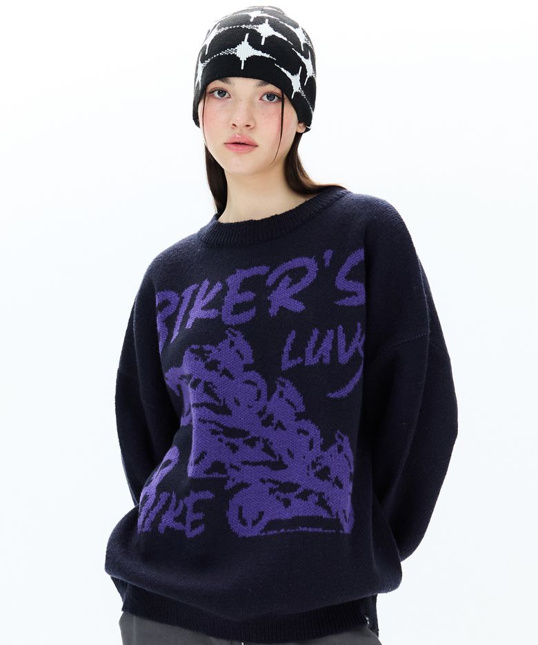 RC BIKE KNIT(NAVY)