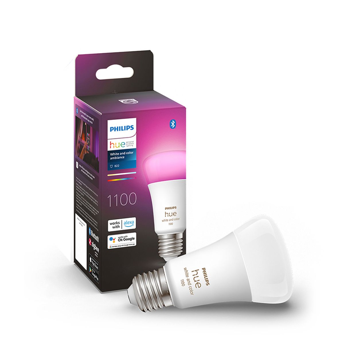 필립스 휴(PHILIPS HUE) 휴 화이트&컬러 앰비언스 1100 루멘 9W 스마트 전구