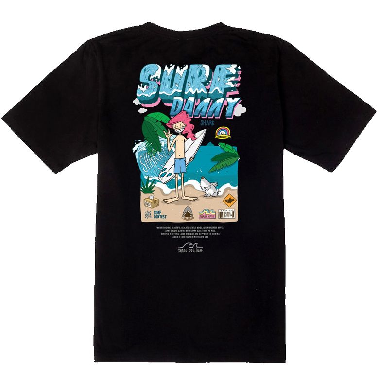 SHARK DOG-tshirts-220  샤크독 데니샤크 서핑 하와이 캐릭터 그래픽 티셔츠 반팔티