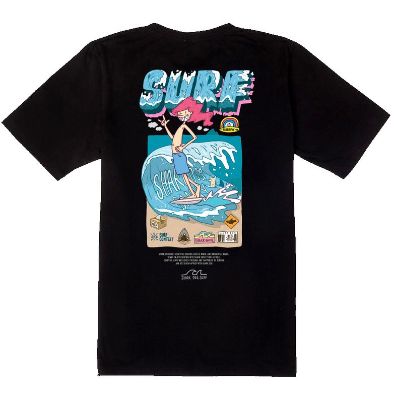 SHARK DOG-tshirts-221  샤크독 데니샤크 서핑 하와이 캐릭터 그래픽 티셔츠 반팔티