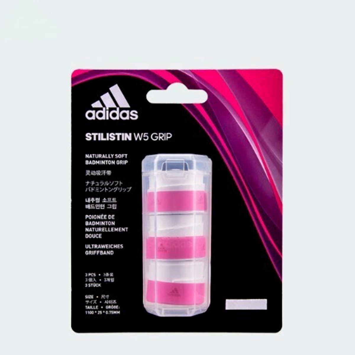 아디다스 배드민턴(ADIDAS BADMINTON) 배드민턴용품 stilistin 오버그립 (PINK & WHITE) 2PACK GR410304/GR410300