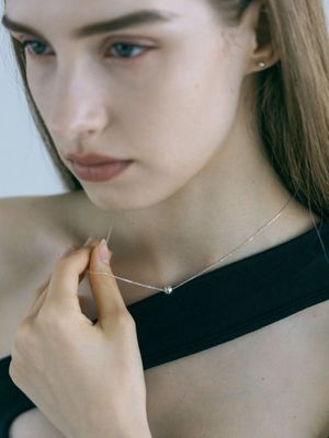 볼 펜던트 목걸이 - 실버