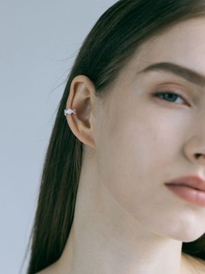 데이지 플라워 이어커프 - 실버