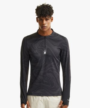 남성 풋볼 프로웹 자카드 하프 집업 티셔츠 SPHFCNRL212MBLK