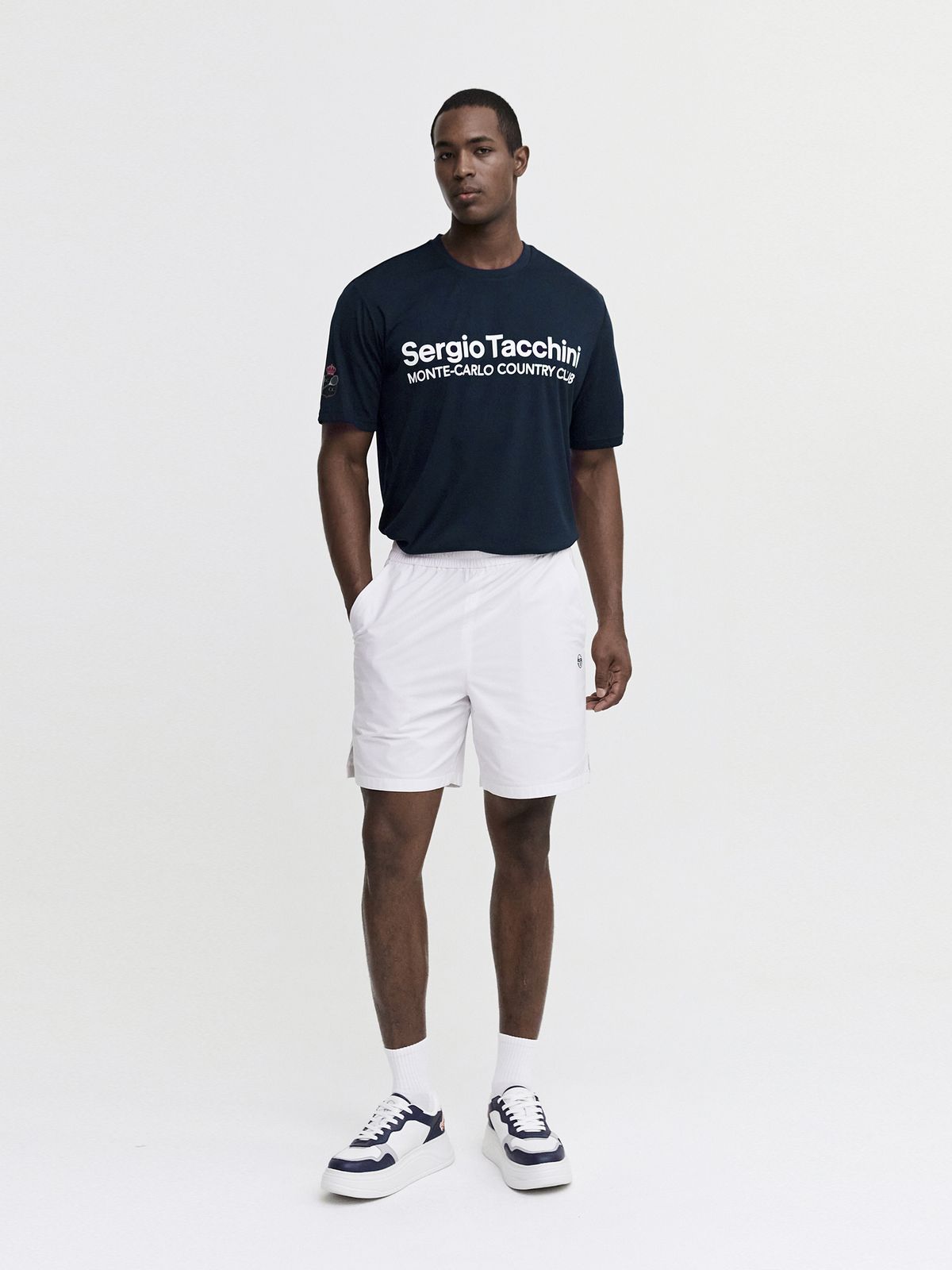 세르지오 타키니(SERGIO TACCHINI) M MC 바이메인 매치 플레이어 반팔 티셔츠 (Navy)