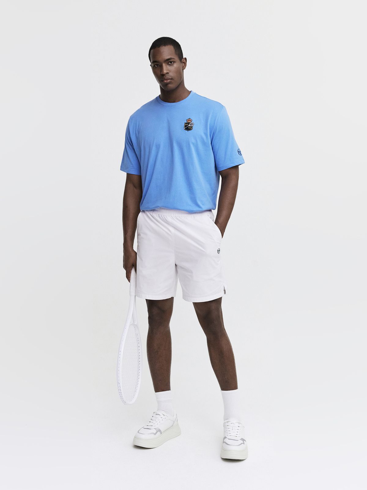 세르지오 타키니(SERGIO TACCHINI) M MC 랠리 매치 반팔 티셔츠 (L.Blue)