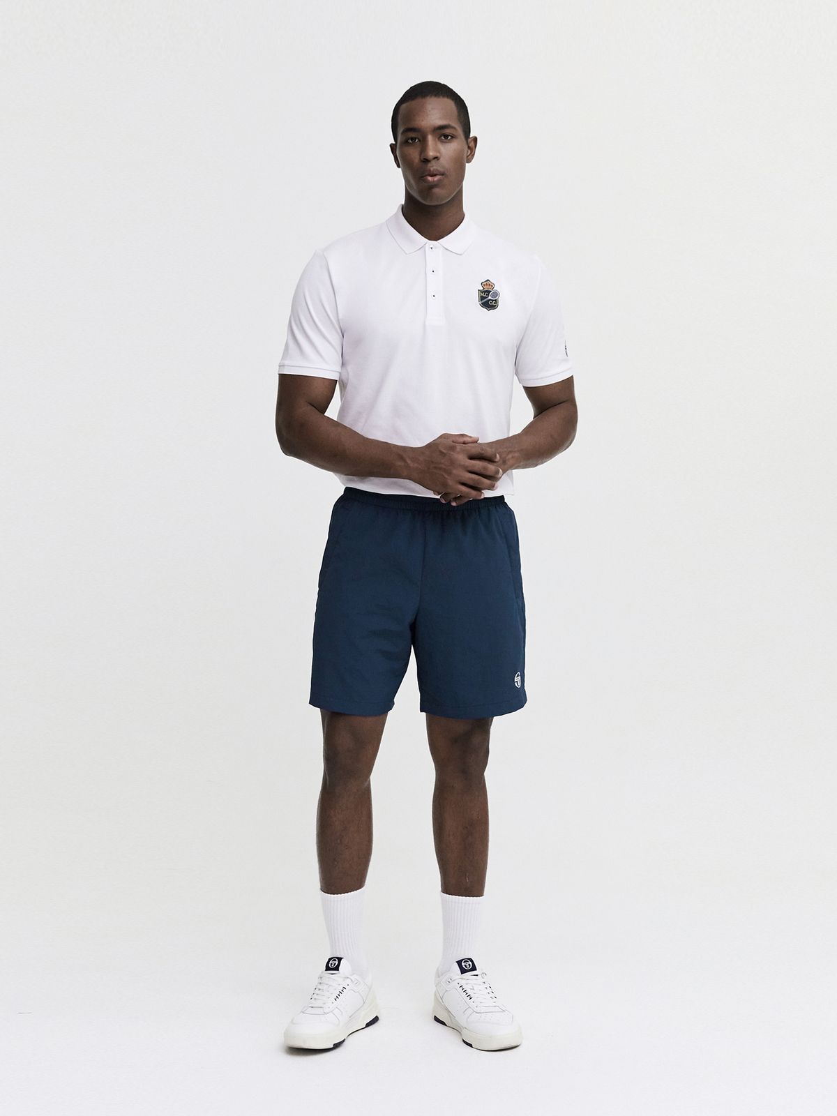 세르지오 타키니(SERGIO TACCHINI) M MC 더블 매치 반팔 폴로 셔츠 (Snow White)