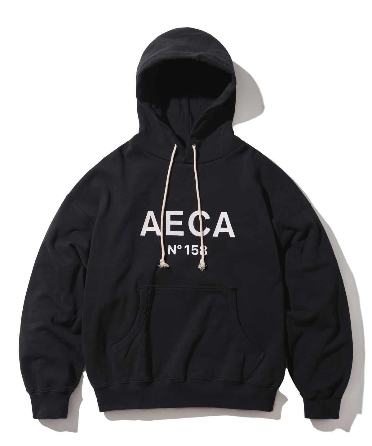 에이카화이트(AECA) BIG LOGO PULLOVER HOODIE-BLACK/WHITE