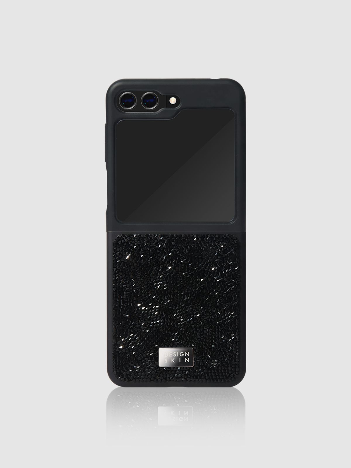 디자인스킨(DESIGNSKIN) 갤럭시Z플립5 프리미엄 크리스탈 케이스-블랙