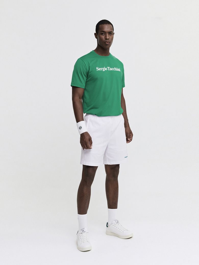 M 코너스 폴리 워드마크 라운드넥 반팔 티셔츠 (Green)
