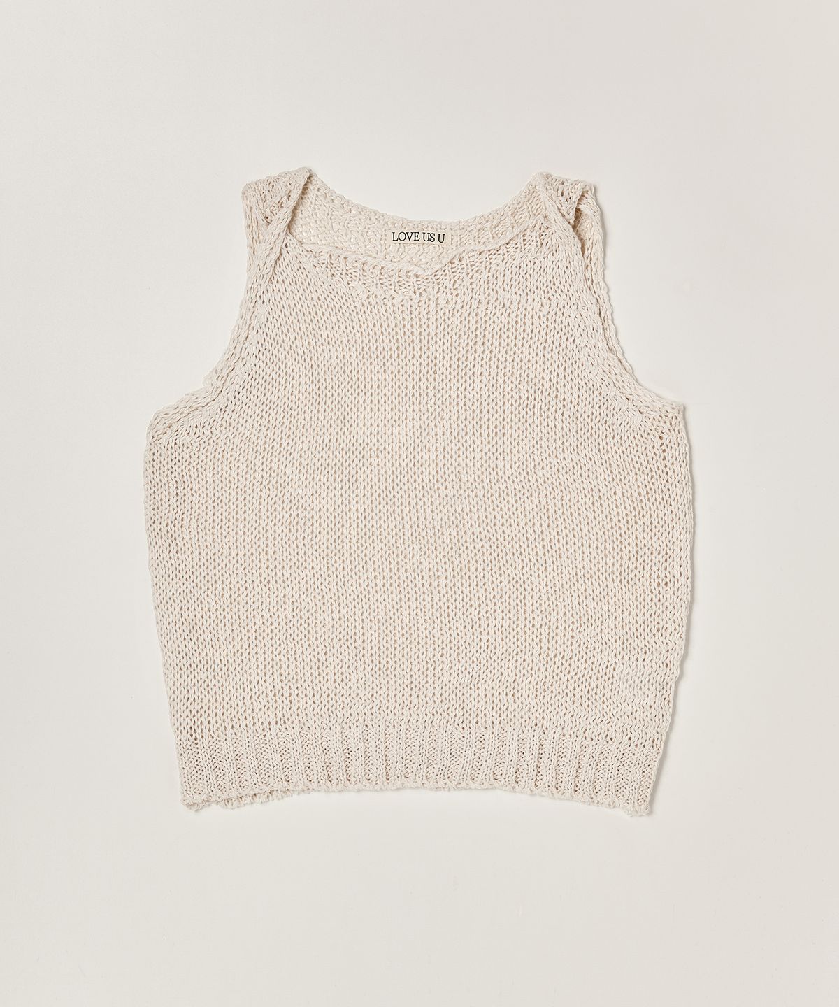 러브어스유(LOVEUSU) Twist Sleeveless Knit (ivory)