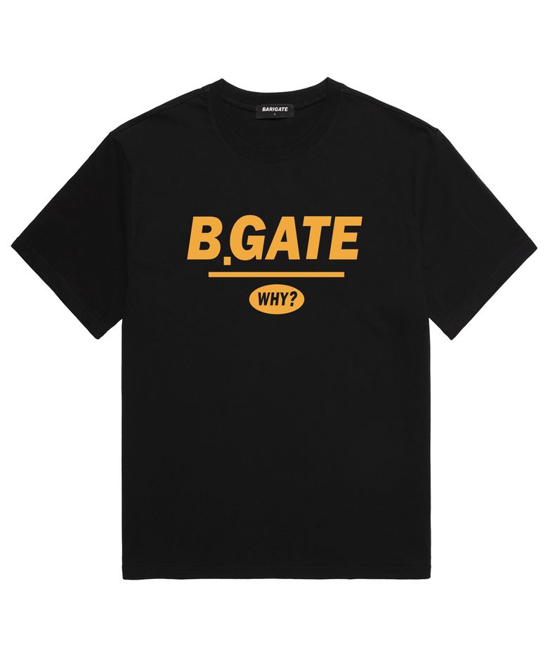 B-GATE 로고 반팔 티셔츠 (BRTS001) 블랙/옐로우