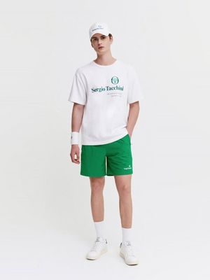 M 모던 CP 로고 라운드넥 반팔 맨투맨