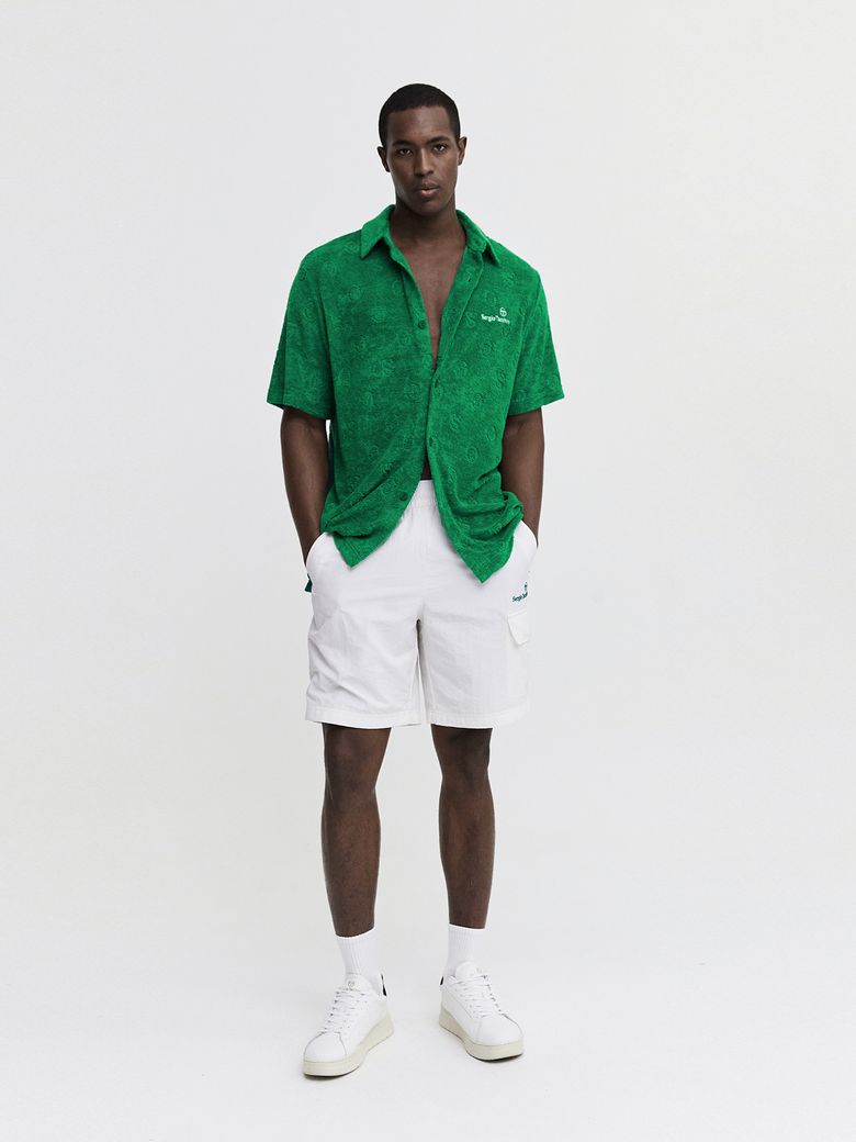 M 모노그램 테리 카라넥 셔츠 (Green)