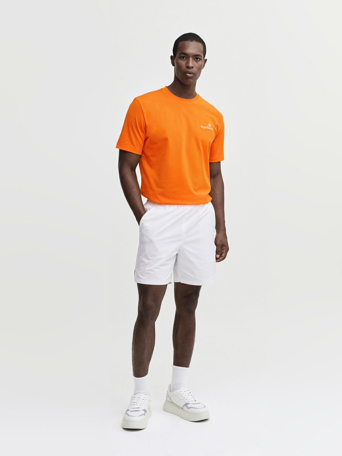 세르지오 타키니(SERGIO TACCHINI) M 에센셜 라운드넥 반팔 티셔츠 (Orange)