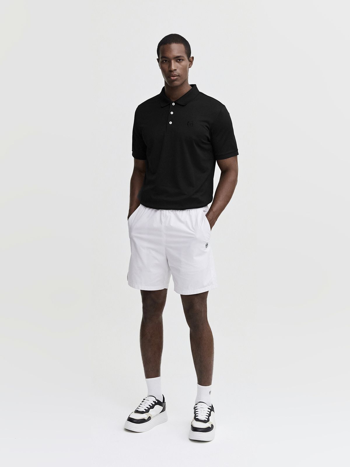 세르지오 타키니(SERGIO TACCHINI) M 에센셜 피케 반팔 폴로 셔츠 (Black)