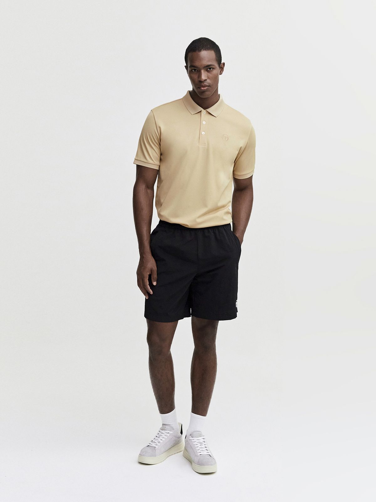 세르지오 타키니(SERGIO TACCHINI) M 에센셜 피케 반팔 폴로 셔츠 (Beige)