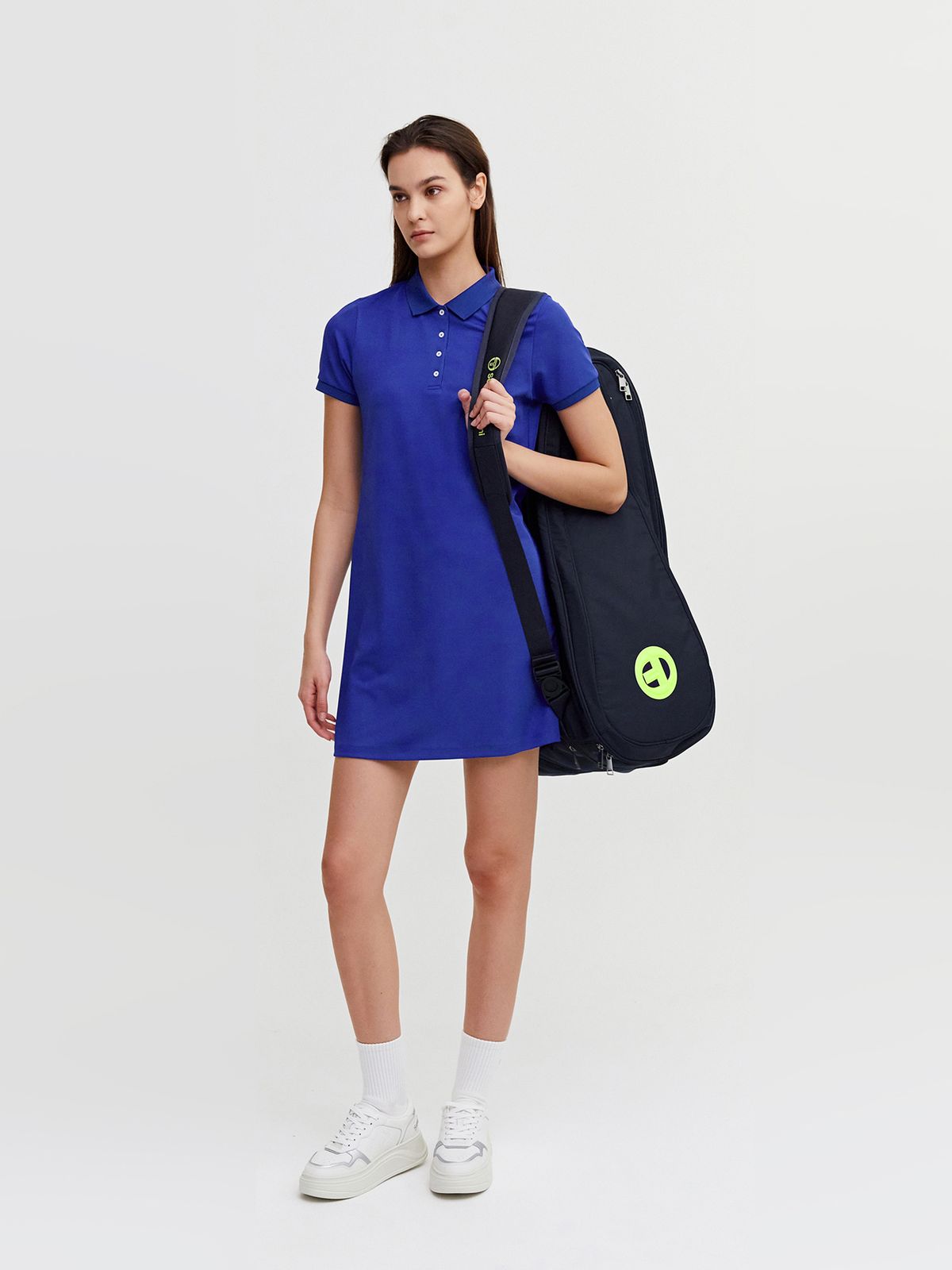 세르지오 타키니(SERGIO TACCHINI) W 에센셜 피케 반팔 드레스 (D.Blue)