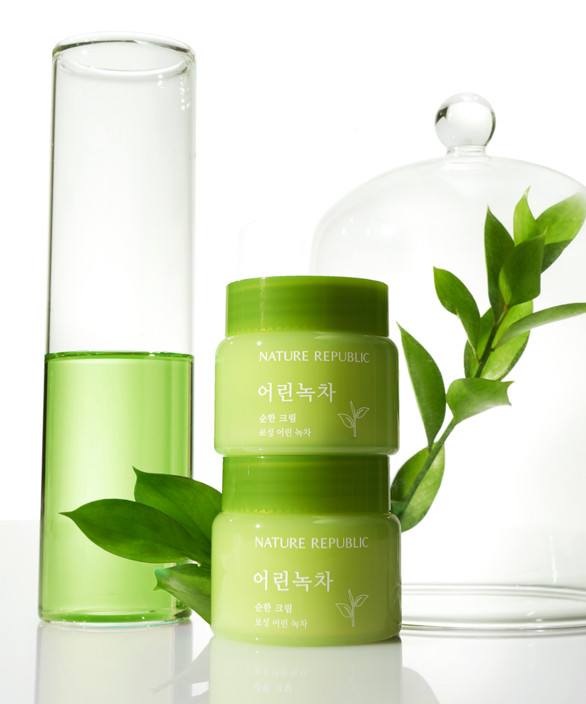 네이처리퍼블릭(NATURE REPUBLIC) [2pack] 어린녹차 순한 크림 55ml
