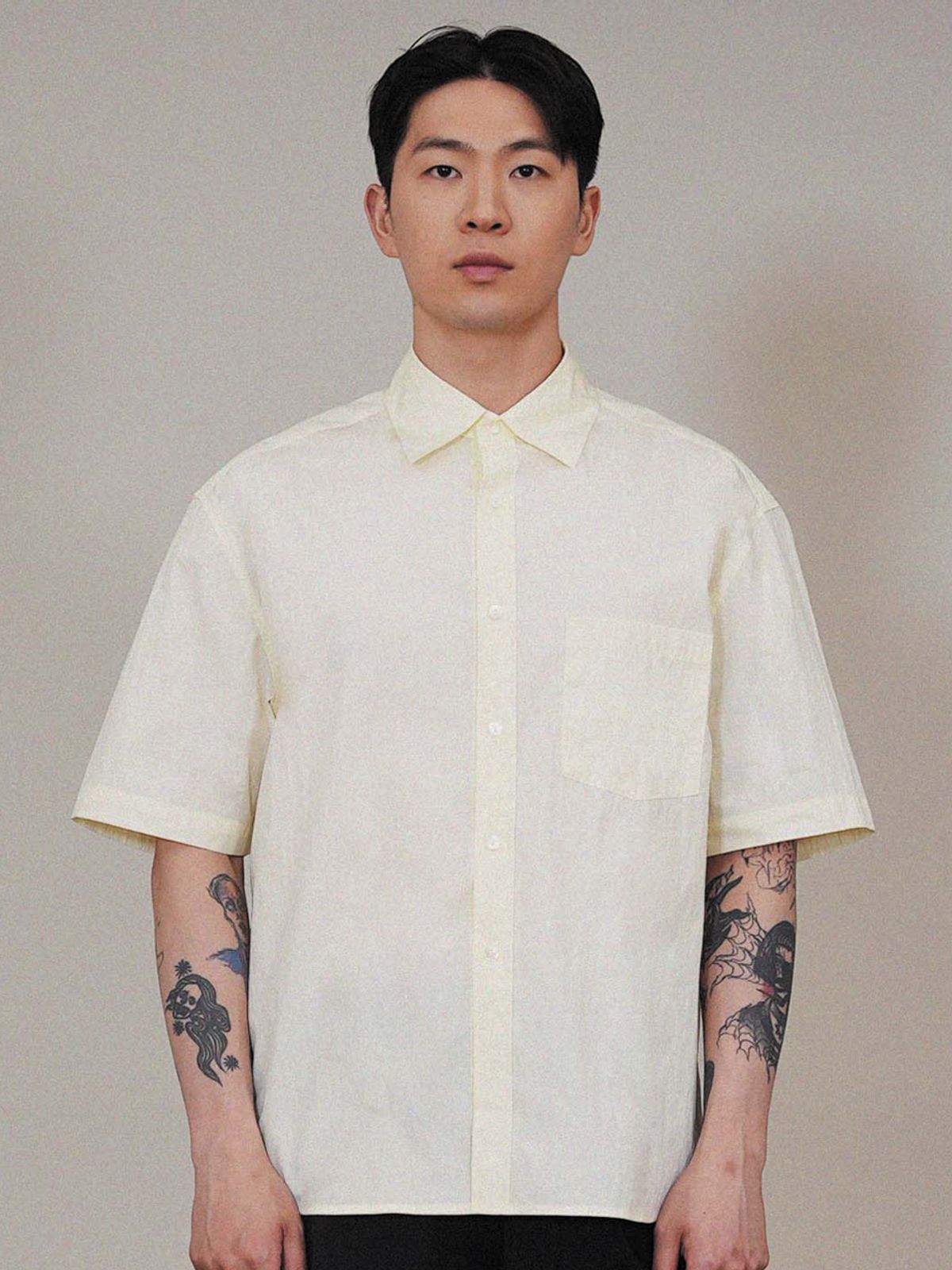 태키(TEKII) 이지케어 썸머 링클 셔츠 스프링 플라워